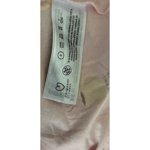 PRIMARK Tee "I Love You A Latte" Pink Crewneck Cotton T-Shirt Size Small - Picture 7 of 7